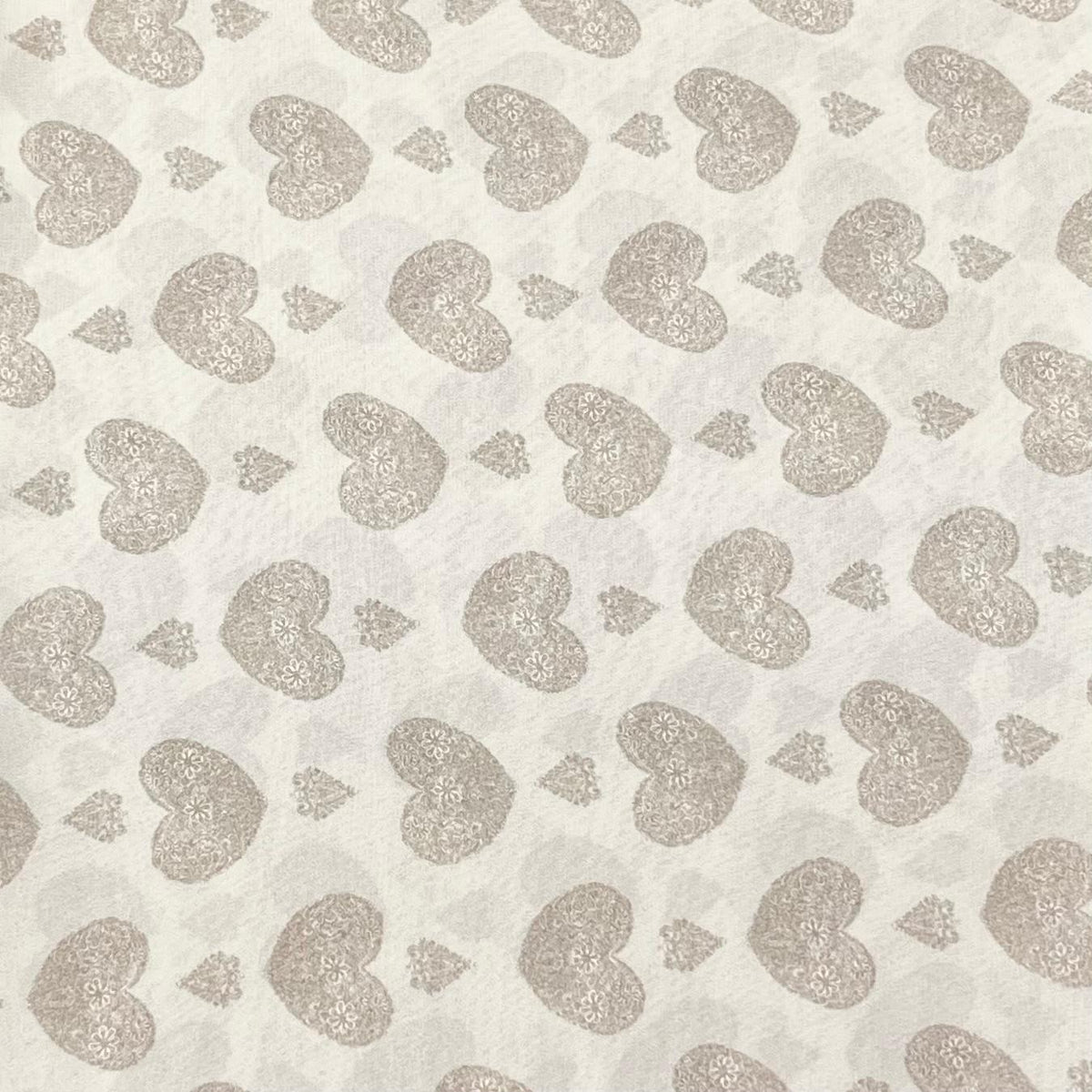 Pound A Metre 3 Metres Luxurious Printed Crepe - 55" Wide (Heart)