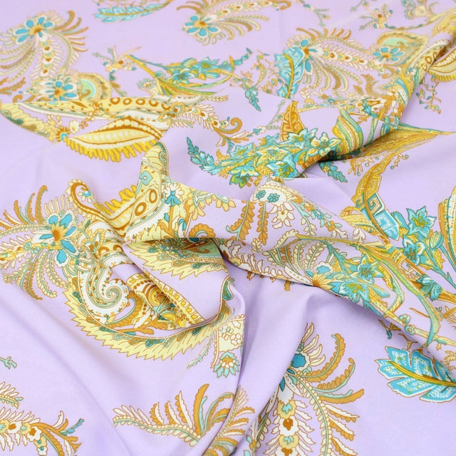 Pound A Metre 3 Metres Luxurious Printed Crepe - 55" Wide (Lilac)