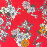 Pound A Metre 3 Metres Luxurious Printed Crepe - 55" Wide (Red Breeze)
