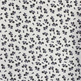 Pound A Metre 3 Metres Luxurious Printed  Lightweight Jersey 55" Wide (Black & White Floral)