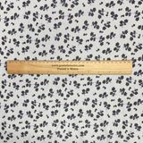 Pound A Metre 3 Metres Luxurious Printed  Lightweight Jersey 55" Wide (Black & White Floral)