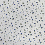 Pound A Metre 3 Metres Luxurious Printed  Lightweight Jersey 55" Wide (Blue & White Floral)