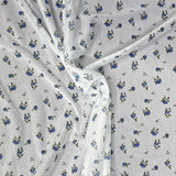 Pound A Metre 3 Metres Luxurious Printed  Lightweight Jersey 55" Wide (Blue & White Floral)