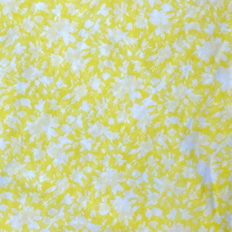 Pound A Metre 3 Metres Luxurious Printed  Lightweight Jersey 55" Wide (Yellow Floral)
