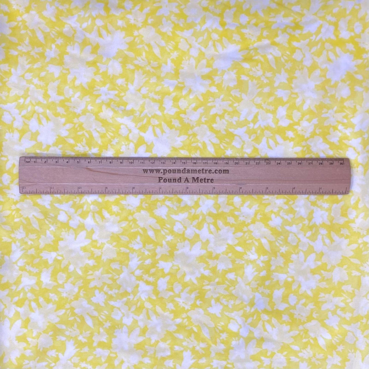 Pound A Metre 3 Metres Luxurious Printed  Lightweight Jersey 55" Wide (Yellow Floral)