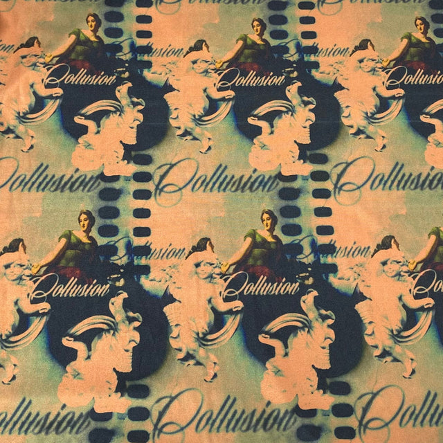 Pound A Metre 3 Metres Luxurious  Printed Lycra Jersey 55" Wide (Art)