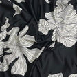 Pound A Metre 3 Metres Luxurious Printed Lycra Jersey 55" Wide (Black Flower)