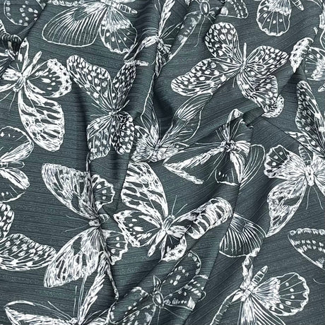 Pound A Metre 3 Metres Luxurious Printed Lycra Jersey 55" Wide (Butterfly)