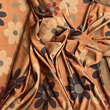 Pound A Metre 3 Metres Luxurious Printed Lycra Jersey 55" Wide (Flower)