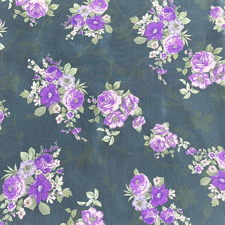 Pound A Metre 3 Metres Luxurious Printed Lycra Jersey 55" Wide (Garden)