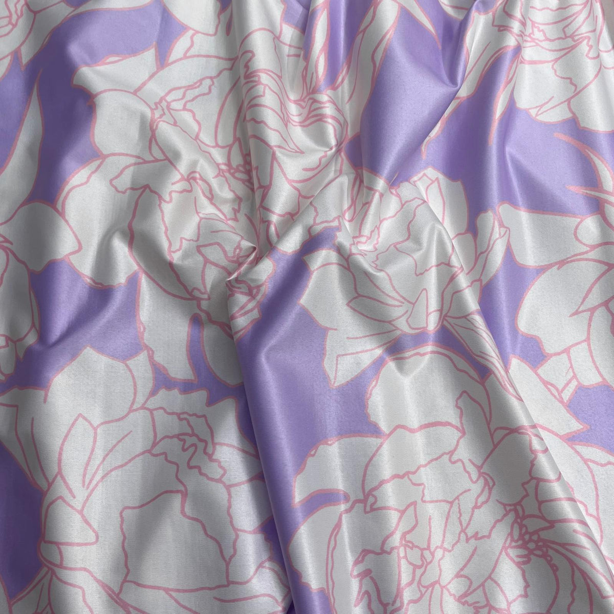 Pound A Metre 3 Metres Luxurious Printed Lycra Jersey 55" Wide (Lilac)