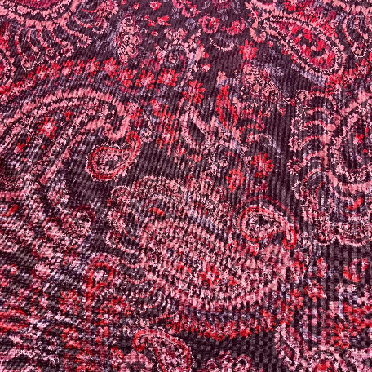 Pound A Metre 3 Metres Luxurious Printed Lycra Jersey 55" Wide (Paisley Madness)