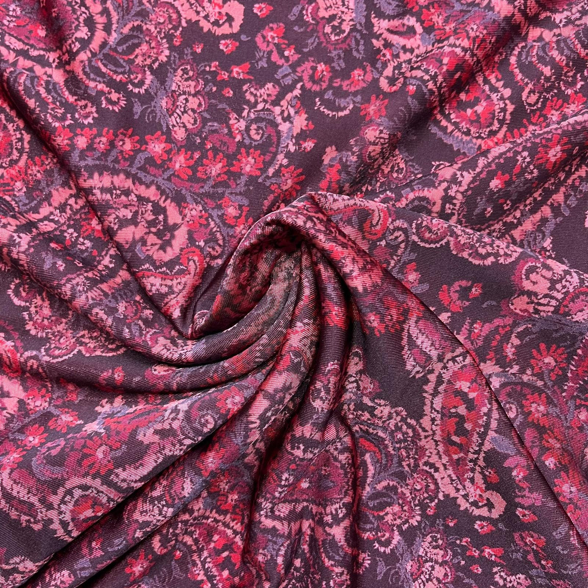 Pound A Metre 3 Metres Luxurious Printed Lycra Jersey 55" Wide (Paisley Madness)