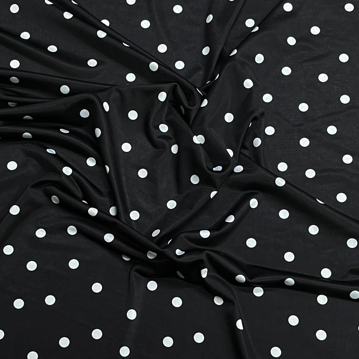 Pound A Metre 3 Metres Luxurious Printed Lycra Jersey 55" Wide (Polka)