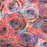 Pound A Metre 3 Metres Luxurious Printed Lycra Jersey 55" Wide (Rose)