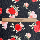 Pound A Metre 3 Metres Luxurious Printed Lycra Jersey 55" Wide (Rose)