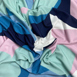 Pound A Metre 3 Metres Luxurious  Printed Lycra Jersey 55" Wide (Shapes)