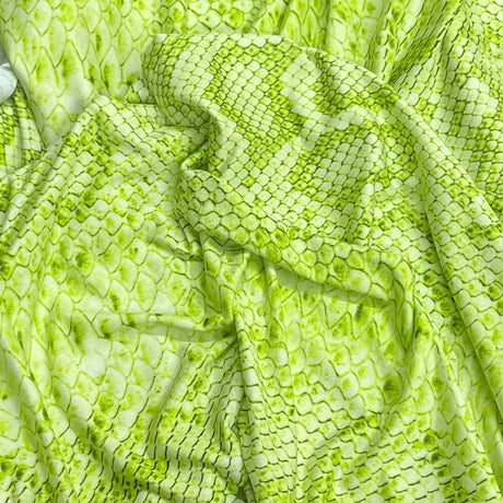 Pound A Metre 3 Metres Luxurious Printed Lycra Jersey 55" Wide (Snake)