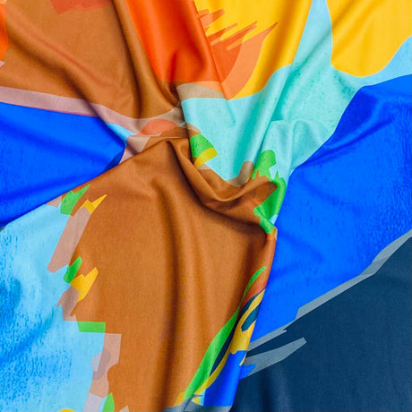 Pound A Metre 3 Metres Luxurious Printed Polyester Jersey- 58'' Wide (Abstract) (EOL)
