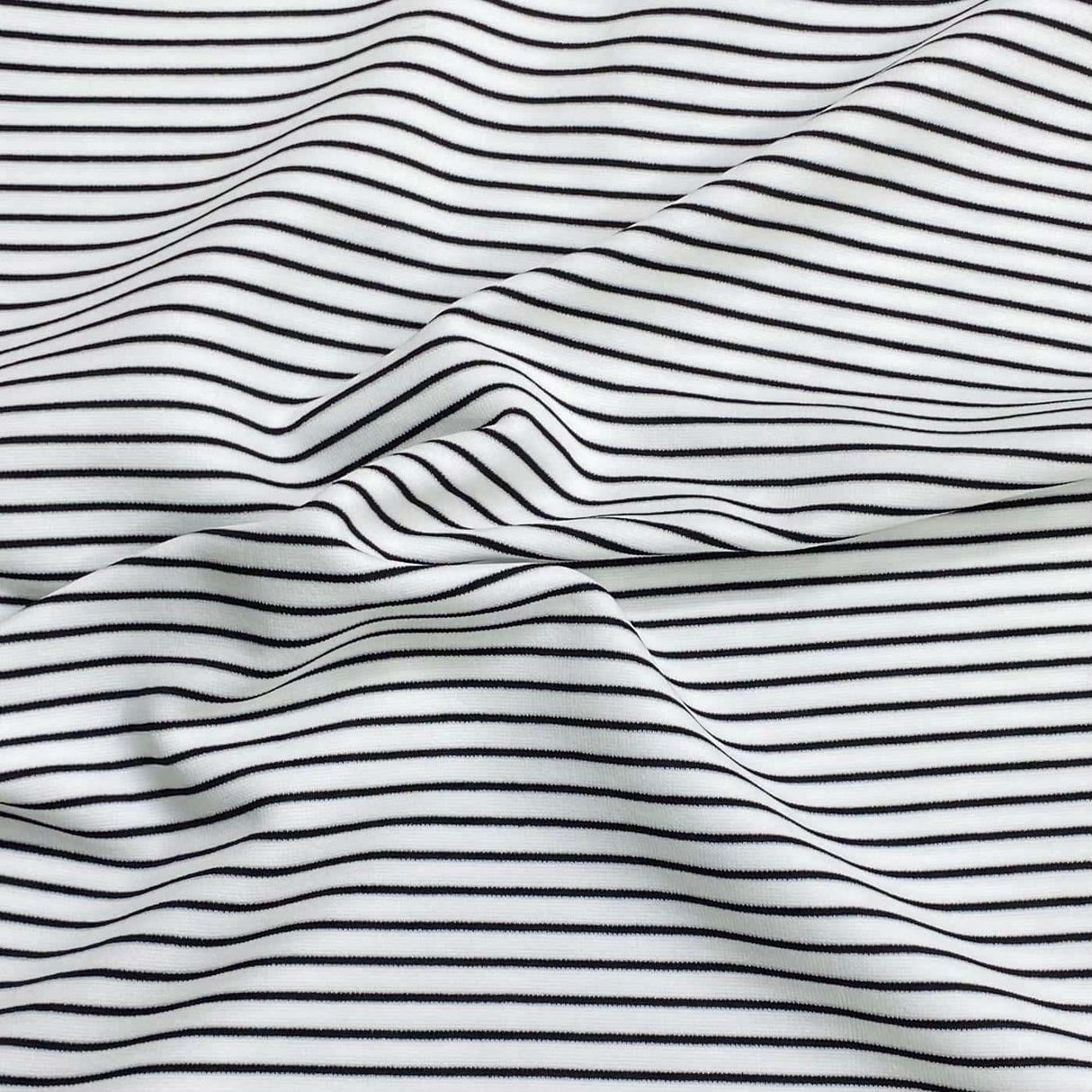 Pound A Metre 3 Metres Luxurious Printed Ribbed Jersey 55” Wide - (Black & White)