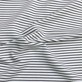 Pound A Metre 3 Metres Luxurious Printed Ribbed Jersey 55” Wide - (Black & White)