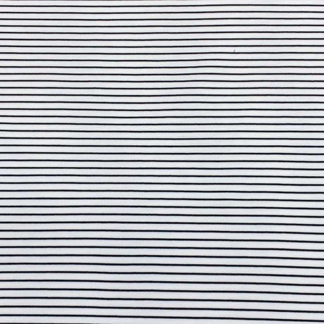 Pound A Metre 3 Metres Luxurious Printed Ribbed Jersey 55” Wide - (Black & White)