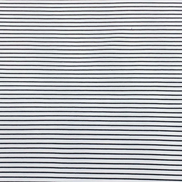 Pound A Metre 3 Metres Luxurious Printed Ribbed Jersey 55” Wide - (Black & White)