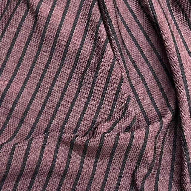 Pound A Metre 3 Metres Luxurious Printed Ribbed Jersey 55” Wide - (Brown & Black)