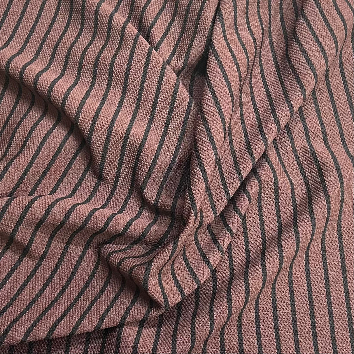 Pound A Metre 3 Metres Luxurious Printed Ribbed Jersey 55” Wide - (Brown & Black)