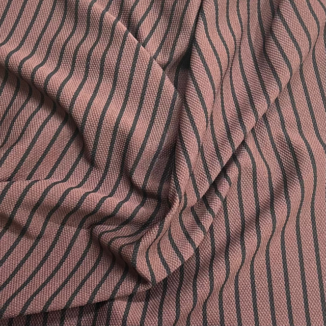 Pound A Metre 3 Metres Luxurious Printed Ribbed Jersey 55” Wide - (Brown & Black)