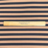 Pound A Metre 3 Metres Luxurious Printed Ribbed Jersey 55” Wide - (Brown & Mauve)