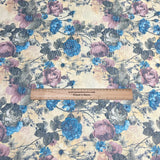 Pound A Metre 3 Metres Luxurious Printed Ribbed Jersey 55” Wide - (Lemon) ((S1J))