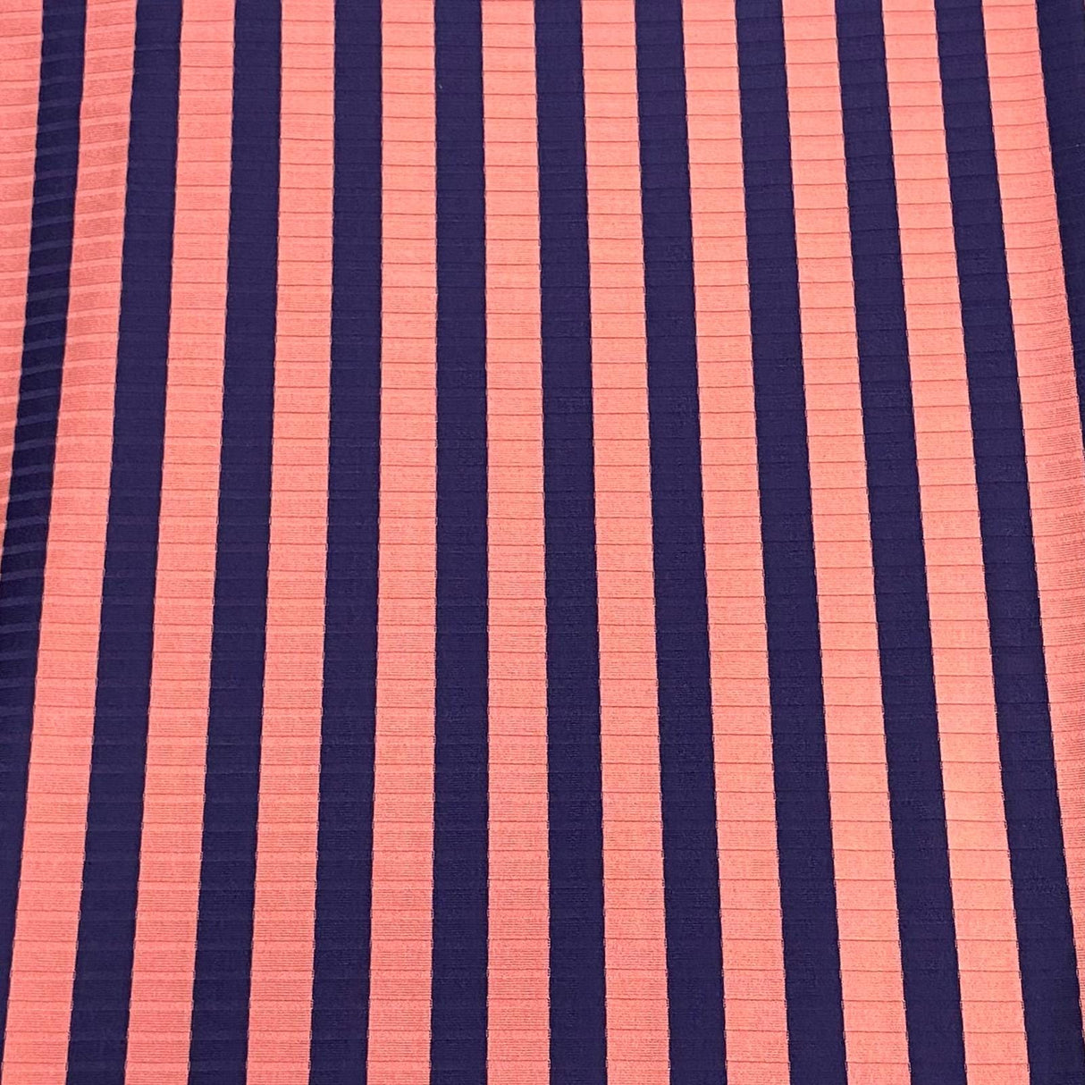Pound A Metre 3 Metres Luxurious Printed Ribbed Jersey 55” Wide - (Navy & Mauve) (S1J)
