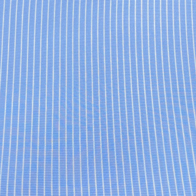 Pound A Metre 3 Metres Luxurious Printed Ribbed Jersey 55” Wide - (Sky Stripes) (EOL)