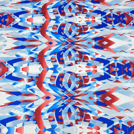 Pound A Metre 3 Metres Luxurious Printed Seersucker Jersey 55” Wide - (Abstract) (S1J)