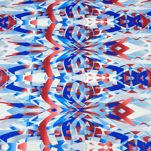 Pound A Metre 3 Metres Luxurious Printed Seersucker Jersey 55” Wide - (Abstract) (S1J)