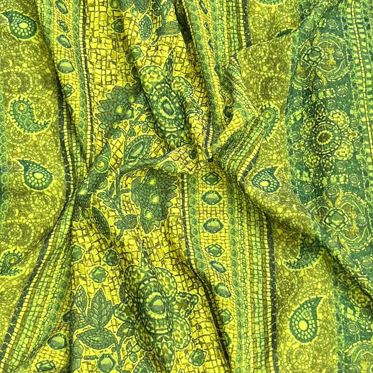 Pound A Metre 3 Metres Luxurious Printed Seersucker Jersey 55” Wide - (Jungle)
