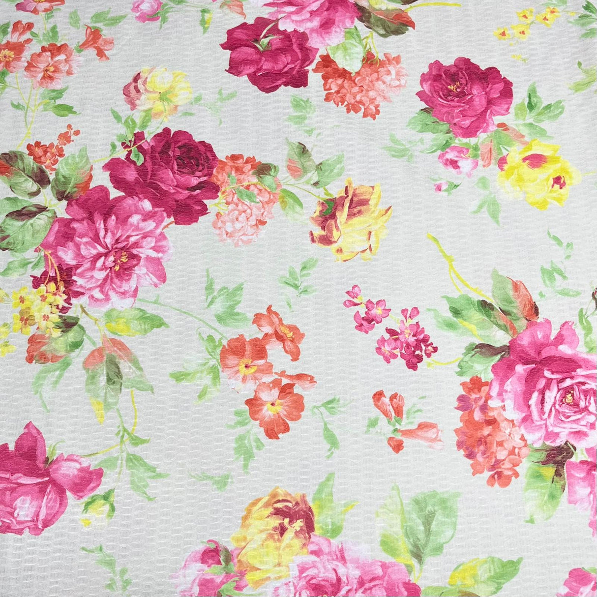Pound A Metre 3 Metres Luxurious Printed Seersucker Jersey 55” Wide - (Light) (S1J)