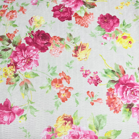 Pound A Metre 3 Metres Luxurious Printed Seersucker Jersey 55” Wide - (Light) (S1J)