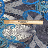 Pound A Metre 3 Metres Luxurious Printed Seersucker Jersey 55” Wide - (Matrix)