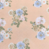 Pound A Metre 3 Metres Luxurious Printed Seersucker Jersey 55” Wide - (Peach)