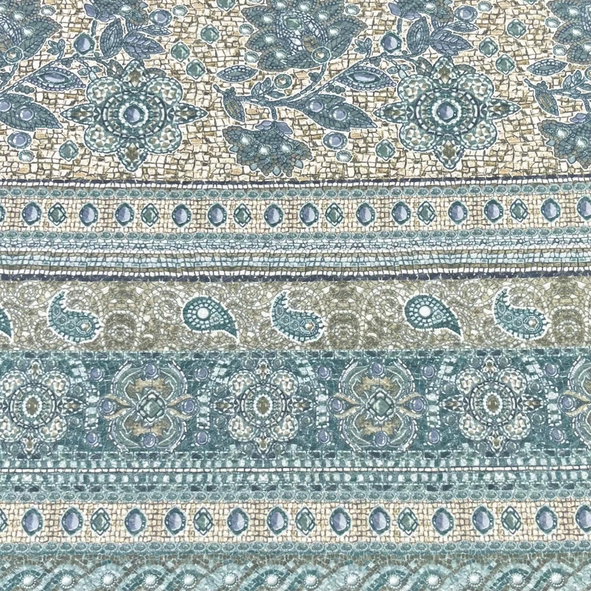 Pound A Metre 3 Metres Luxurious Printed Seersucker Jersey 55” Wide - (Wallpaper)