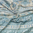 Pound A Metre 3 Metres Luxurious Printed Seersucker Jersey 55” Wide - (Wallpaper)