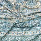 Pound A Metre 3 Metres Luxurious Printed Seersucker Jersey 55” Wide - (Wallpaper)