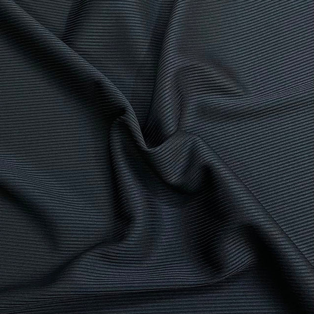 Pound A Metre 3 Metres Luxurious Ribbed Jersey 55” Wide - (Black) (EOL)