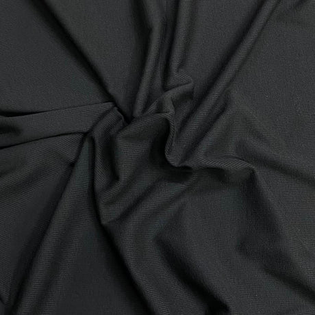 Pound A Metre 3 Metres Luxurious Ribbed Jersey 55” Wide - (Black) (EOL)