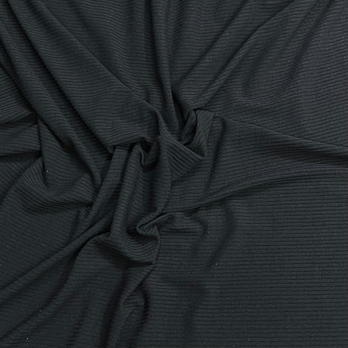 Pound A Metre 3 Metres Luxurious Ribbed Jersey 55” Wide - (Black) (EOL)