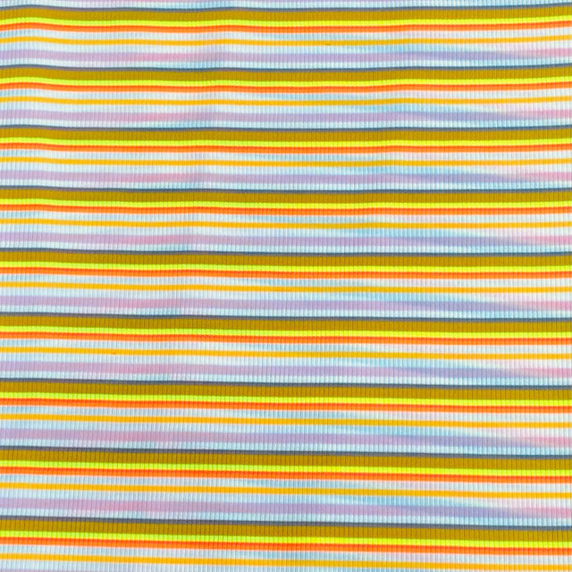 Pound A Metre 3 Metres Luxurious Ribbed Jersey 55” Wide - (Bright)