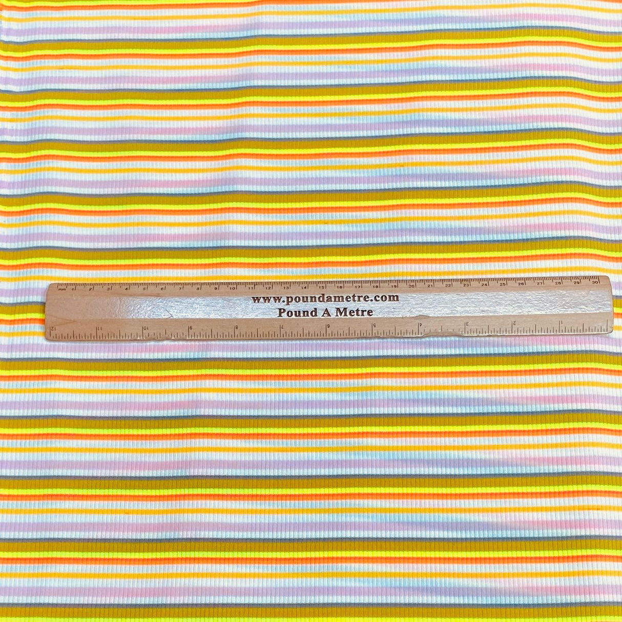 Pound A Metre 3 Metres Luxurious Ribbed Jersey 55” Wide - (Bright)
