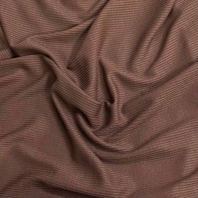 Pound A Metre 3 Metres Luxurious Ribbed Jersey 55” Wide - (Brown) (EOL)